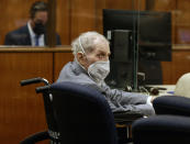 FILE - In this Sept. 8, 2021, file photo, Robert Durst looks at jurors as he appears in a courtroom in Inglewood, Calif. A Los Angeles jury convicted Robert Durst Friday, Sept. 17, 2021 of murdering his best friend 20 years ago in a case that took on new life after the New York real estate heir participated in a documentary that connected him to the slaying linked to his wife’s 1982 disappearance.(Al Seib/Los Angeles Times via AP, Pool, File)
