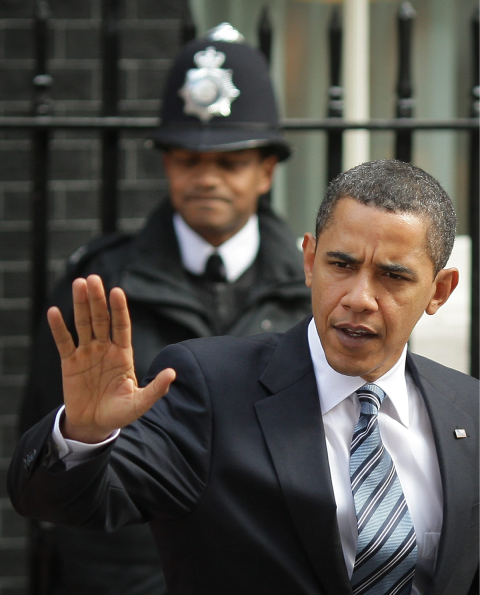 Barack Obama outside Downing Street in 2009 (Getty Images)