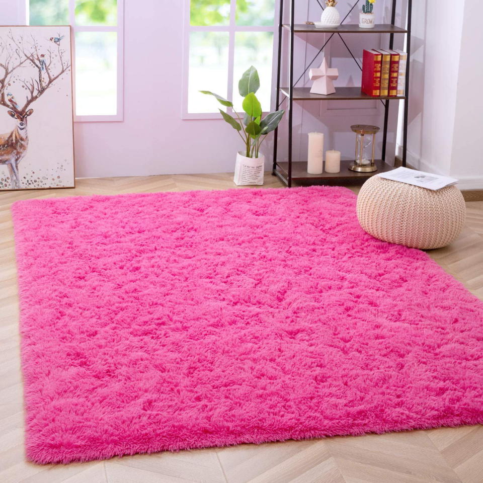 <p><a href="https://go.redirectingat.com?id=74968X1596630&url=https%3A%2F%2Fwww.walmart.com%2Fip%2FNoahas-Soft-Fluffy-Area-Rug-for-Living-Room-Bedroom-Shaggy-Accent-Carpets-for-Kids-Girls-Rooms-Hot-Pink-5x8ft%2F1584257845&sref=https%3A%2F%2Fwww.goodhousekeeping.com%2Fhome-products%2Fg44593527%2Fbest-rugs-walmart%2F" rel="nofollow noopener" target="_blank" data-ylk="slk:Shop Now;elm:context_link;itc:0;sec:content-canvas" class="link ">Shop Now</a></p><p>Shaggy Area Rug</p><p>$49.99</p><p>walmart.com</p>