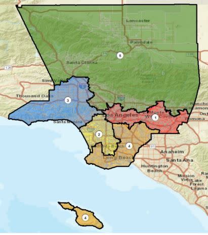 The Los Angeles County Citizens Redistricting Commission created this final map
