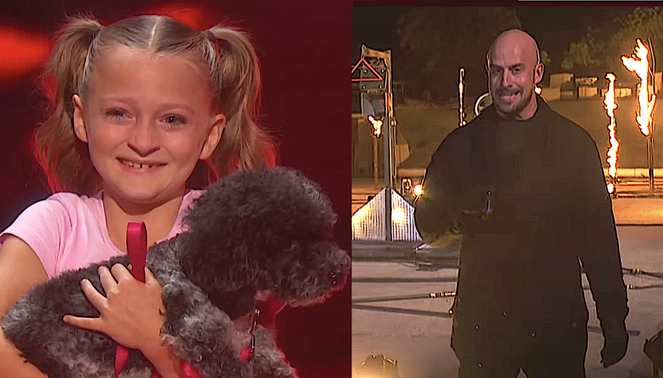 Alexis Brownley & the Puppy Pals and  Jonathan Goodwin compete on 'America's Got Talent.' (Photos: NBC)