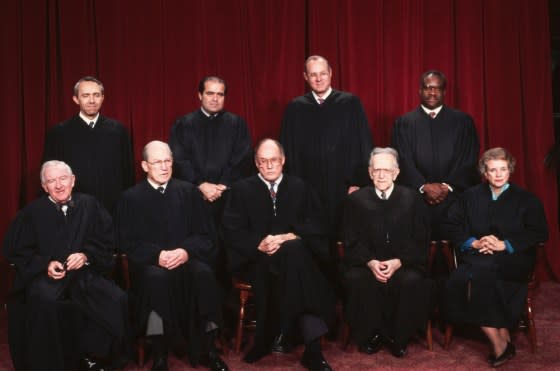 Supreme Court Justices in 1991.<span class="copyright">Wally McNamee—Corbis/Getty Images</span>