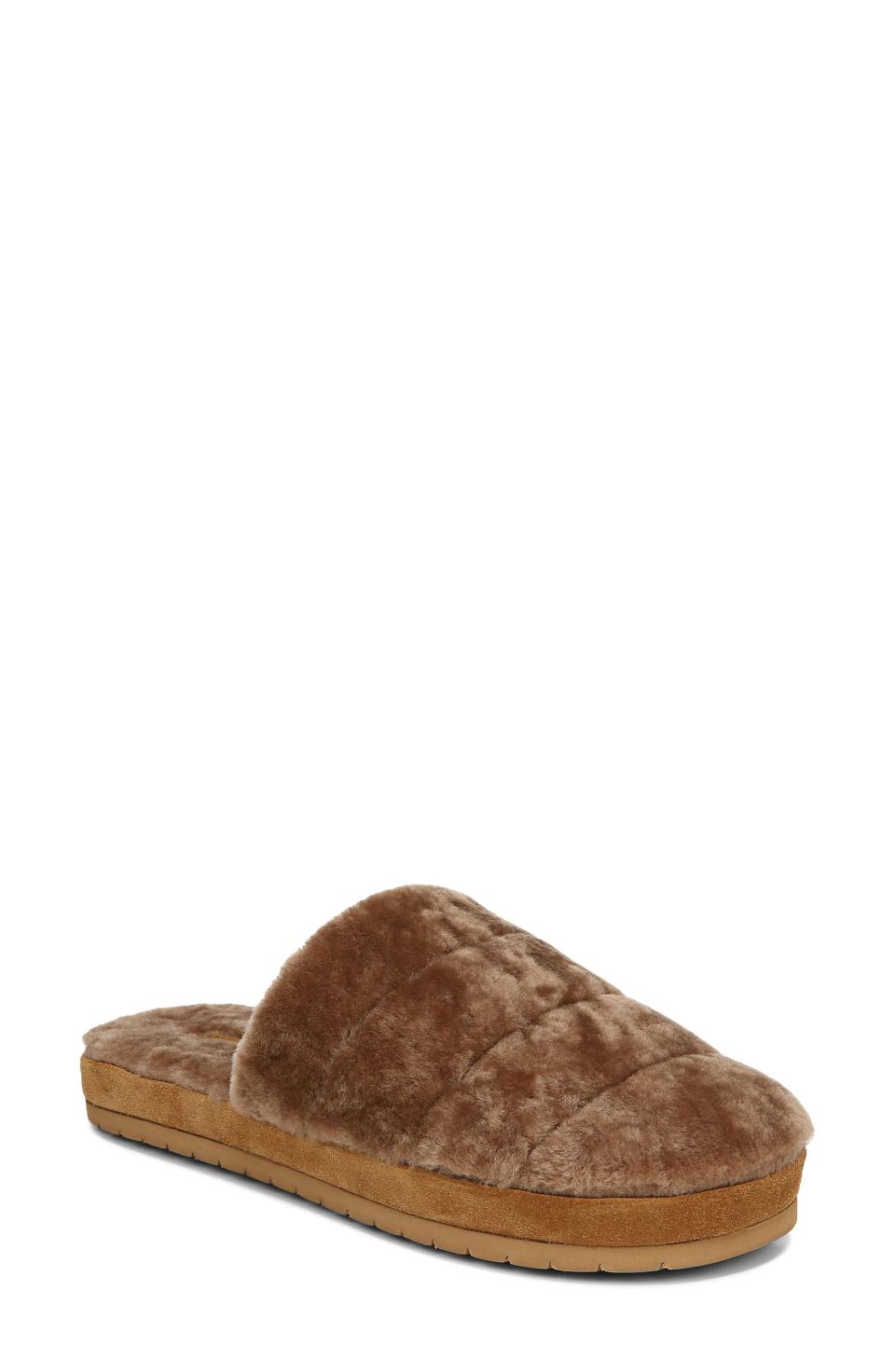 12) Loni Genuine Shearling Slipper