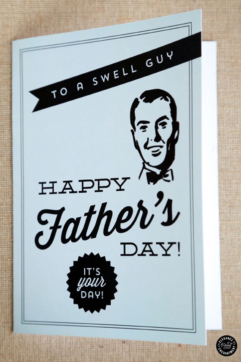 <p>This retro-looking card is perfect for both all the men in your life.</p><p><strong>Get the printable at <a href="https://todayscreativelife.com/fathers-day-printable-card/" rel="nofollow noopener" target="_blank" data-ylk="slk:Today's Creative Life;elm:context_link;itc:0;sec:content-canvas" class="link ">Today's Creative Life</a></strong><strong>.</strong></p>