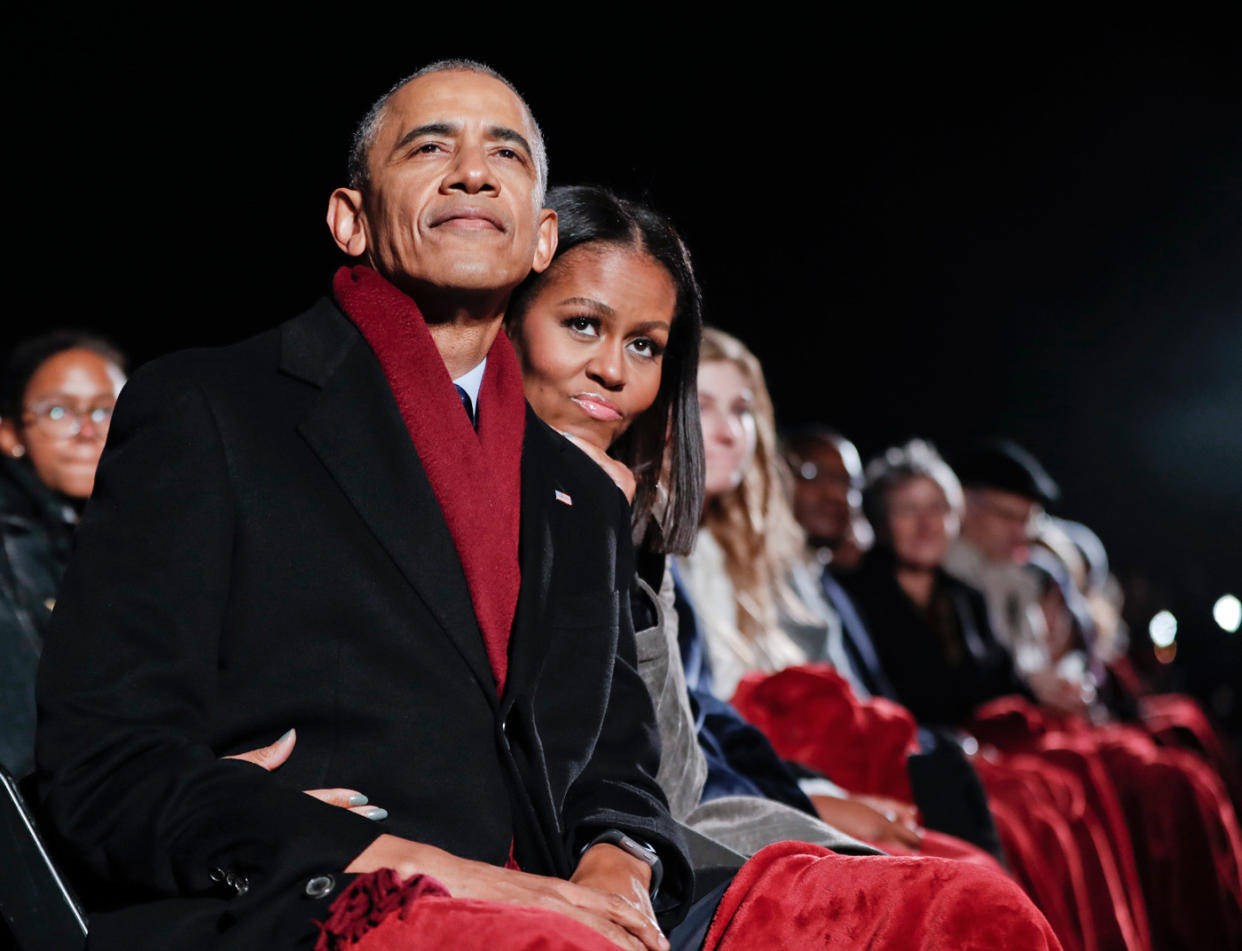 Wer kann, der kann. Barack Obama, hier mit Ehefrau Michelle, gab seinen Mitarbeitern Tipps für den Erfolg in der Liebe. (Bild: AP Photo)