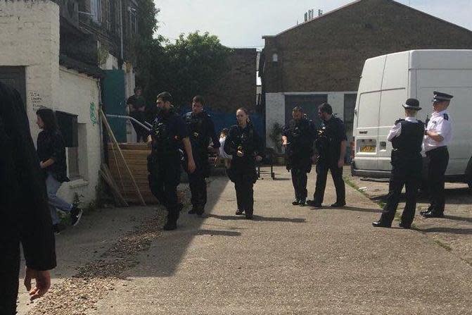 Stoke Newington: Police at the scene