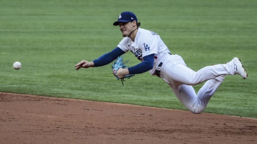 Arlington, Texas, Saturday, October 17, 2020. Los Angeles Dodgers second baseman Enrique Hernandez.