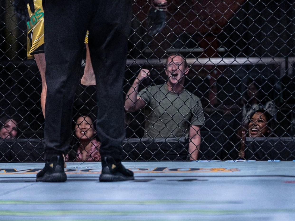 Mark Zuckerberg at a UFC event.