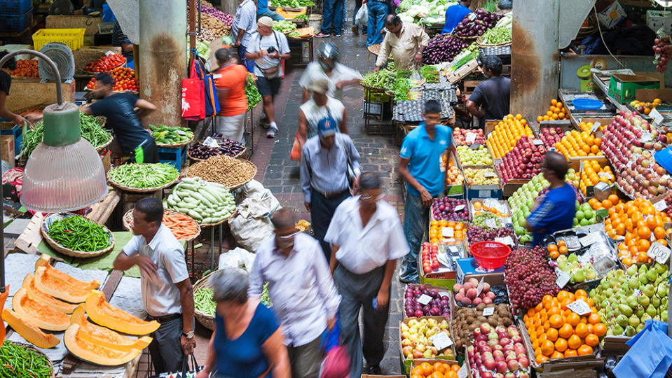 The market in Port Louis. - Credit: Eric Nathan/Alamy