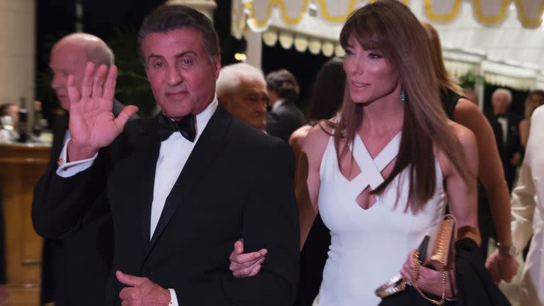 Sylvester Stallone y su mujer dijeron presente en la fiesta de fin de año de Trump