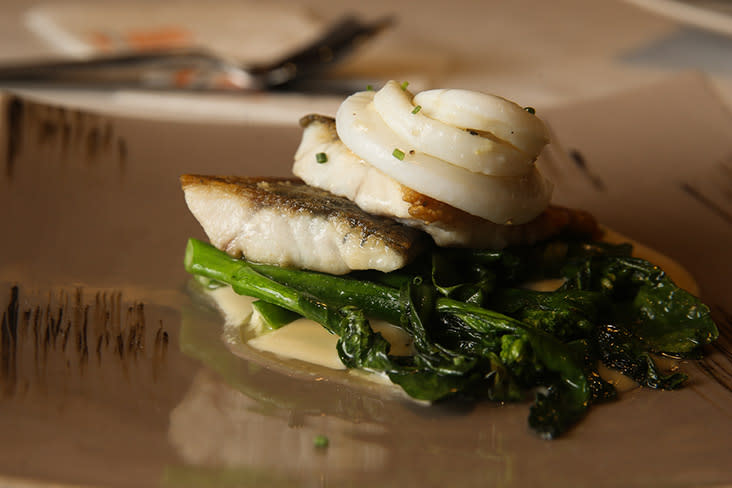 Pan Roasted Barramundi is elevated from a simple dish with a well executed &#39;beurre blanc&#39; sauce