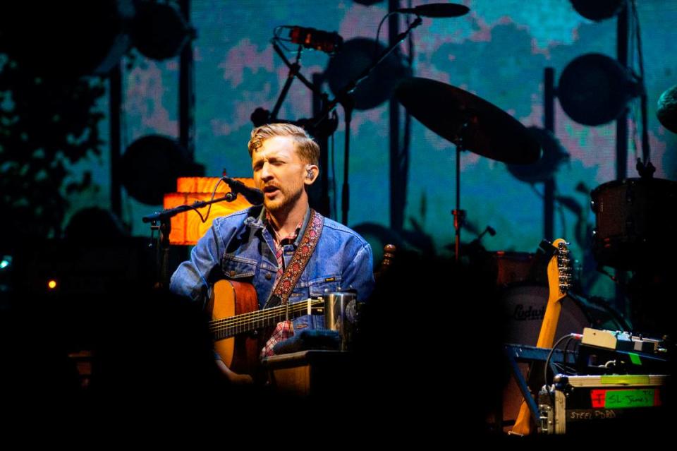 Tyler Childers performs at Rupp Arena in Lexington, Ky., on Saturday, Dec. 30, 2023.