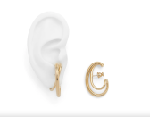 <p>ladygreyjewelry.com</p><p><strong>$156.00</strong></p><p><a href="https://www.ladygreyjewelry.com/collections/earrings/products/torque-earrings-in-gold" rel="nofollow noopener" target="_blank" data-ylk="slk:Shop Now;elm:context_link;itc:0;sec:content-canvas" class="link ">Shop Now</a></p><p>Lady Gray is all about cool, surprising pieces—you've probably seen their <a href="https://www.ladygreyjewelry.com/collections/earrings/products/ripple-lobe-earring-in-gold" rel="nofollow noopener" target="_blank" data-ylk="slk:"earlobe dipped in gold" earrings;elm:context_link;itc:0;sec:content-canvas" class="link ">"earlobe dipped in gold" earrings</a> on Instagram—and these take huggies to the next level. They actually hug up and around the cartilage, giving you a totally unique and counterintuitive look. </p>