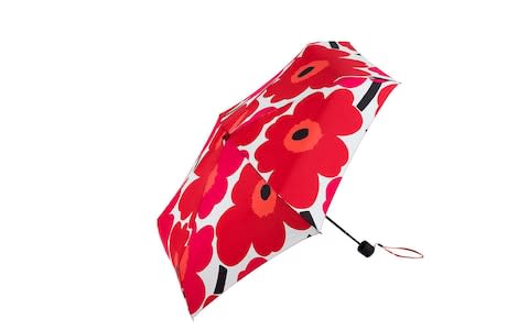 Compact Red flower umbrella 