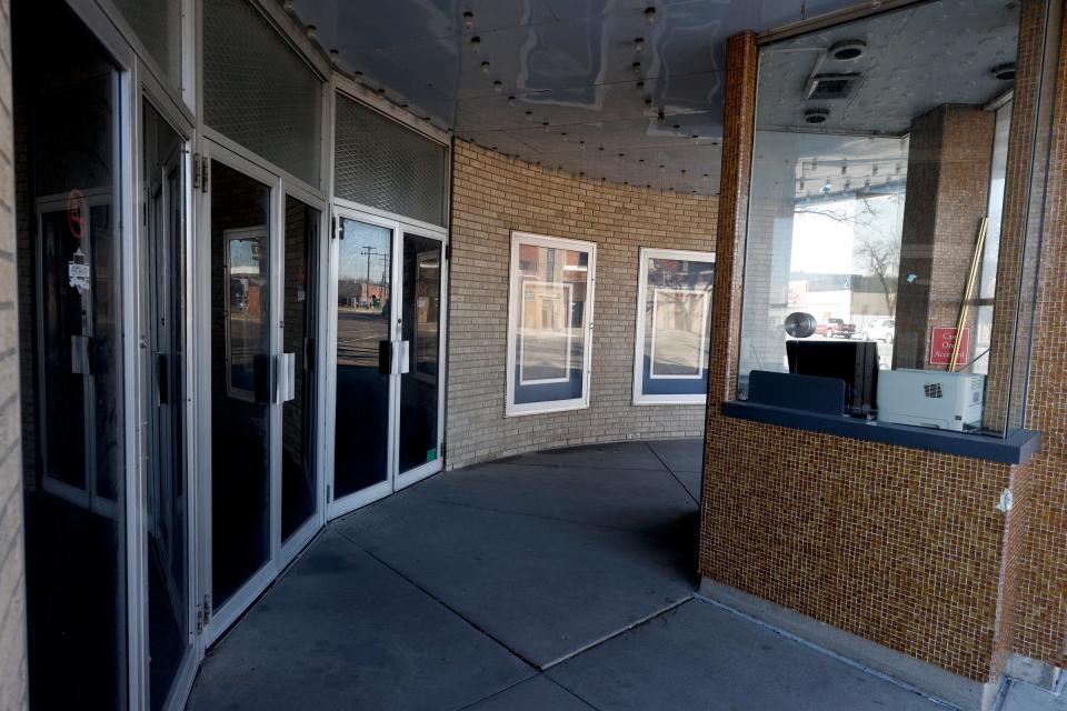 The closed Allen Park Theater on Jan. 21, 2022. The theater that showed $1 movies is being demolished.