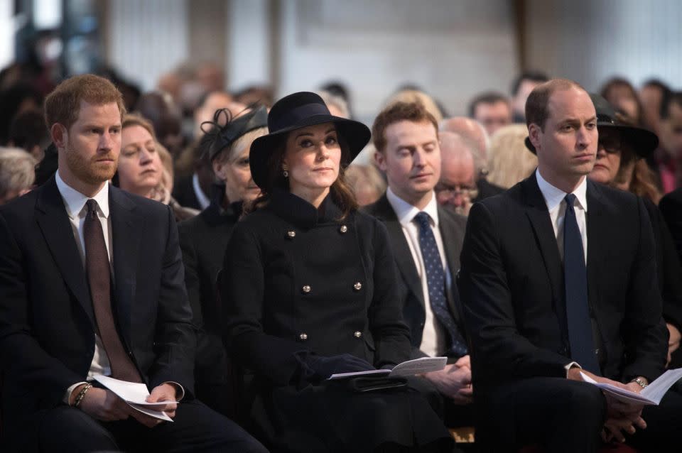 Charles and Camilla and Prime Minister Theresa May were also in attendance. Photo: Getty