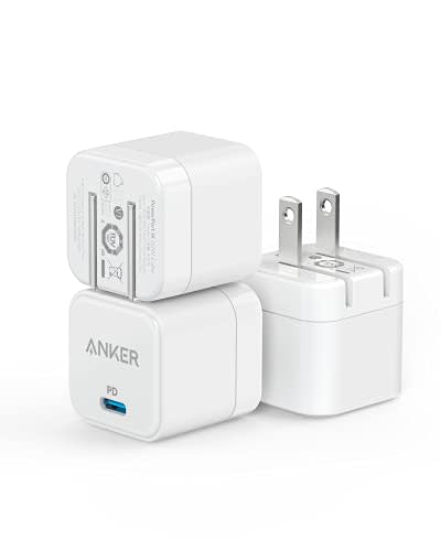 USB C Charger, Anker 3-Pack 20W Fast Charger with Foldable Plug, PowerPort III 20W Cube Charger…