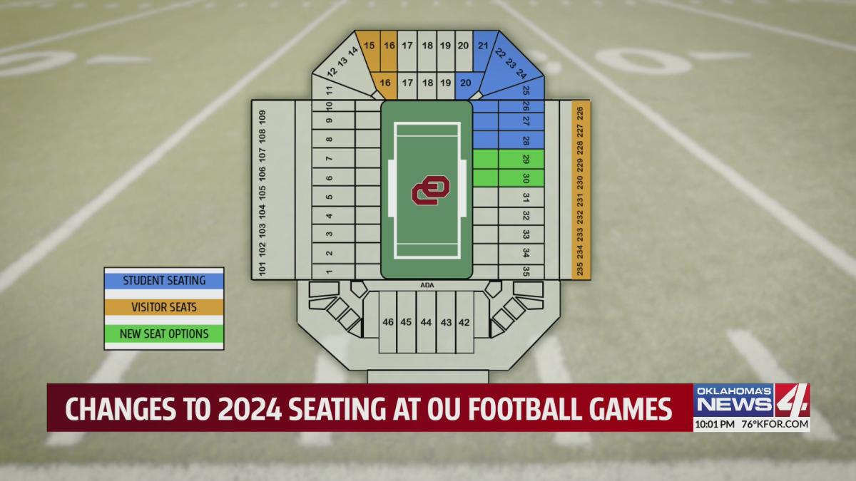 Changes to 2024 seating at OU football games