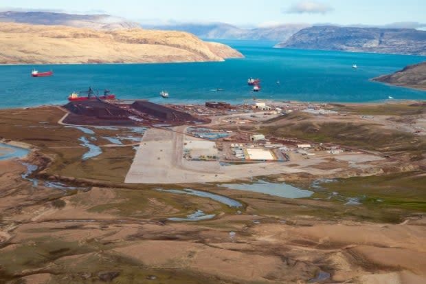 A view of Milne Port. If an expansion at the Mary River Mine is approved, Baffinland says there would be around 176 ore carrier visits to the port during the summer production season.  (Submitted by Baffinland Iron Mines Corporation - image credit)