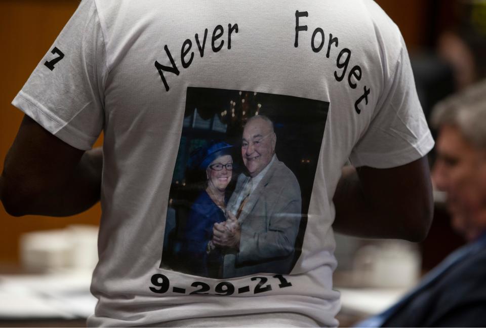 Family members Marcus Evans and Valerie Lewis Evans make statements prior to the sentencing. Sentencing of Sherry Lee Heffernan for the murders of her father and father's girlfriend takes place before Superior Court Judge Kimarie Rahill. 
Toms River, NJ
Friday, May 10, 2024