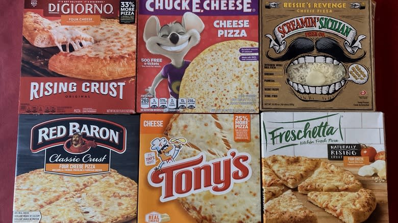 frozen cheese pizzas