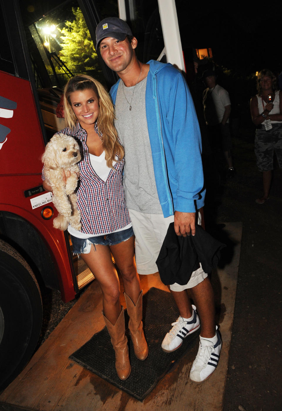 Jessica Simpson and Dallas Cowboys Quarterback Tony Romo in 2008