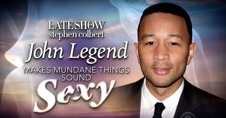 John Legend appeared on ‘The Late Show with Stephen Colbert’ to discuss his ‘Darkness and Light’ tour (Photo: Tom Dymond/ITV/REX/Shutterstock)