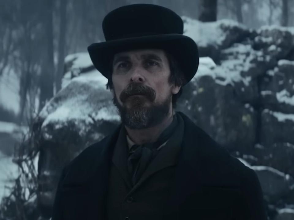 Christian Bale playing Augustus Landor in the pale blue eye