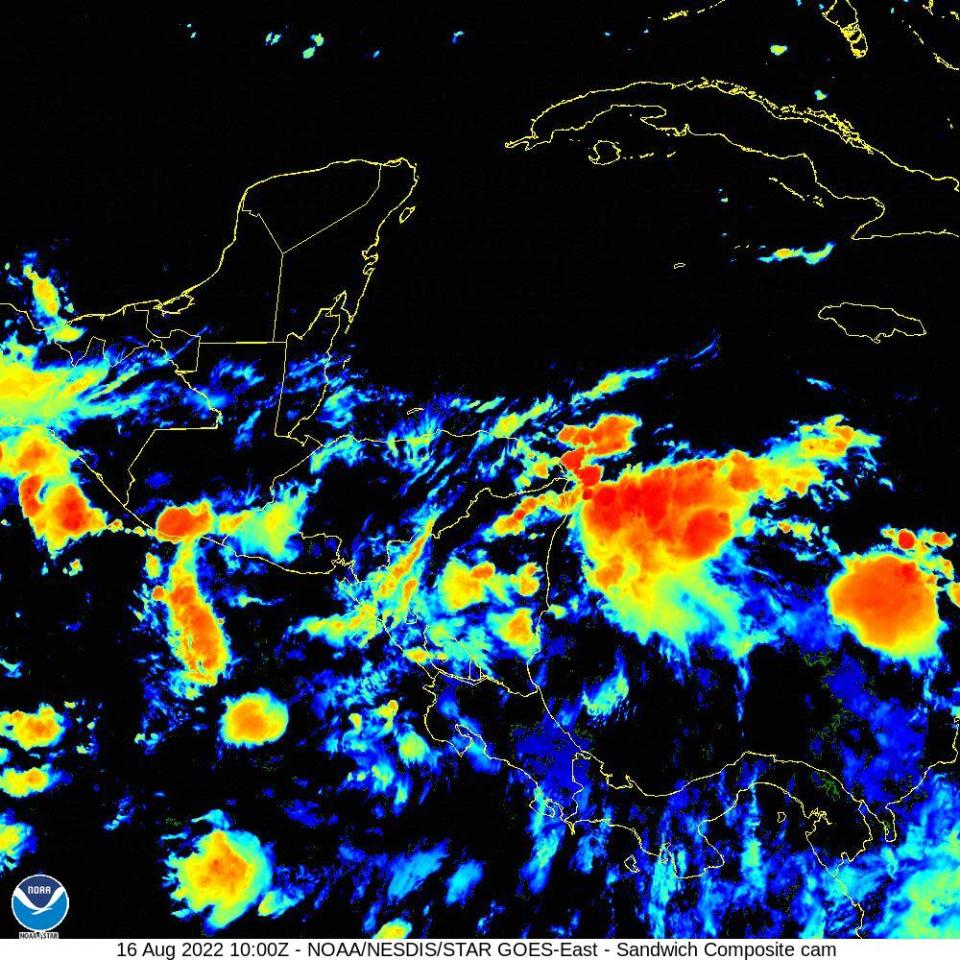 Tropical conditions 6 a.m. Aug. 16, 2022.