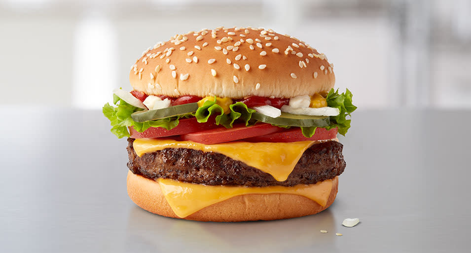 Quarter Pounder burger with cheese.