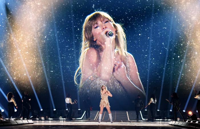 Taylor Swift performs onstage on the opening night of the Eras tour at State Farm Stadium in Glendale, Arizona, on March 17, 2023.