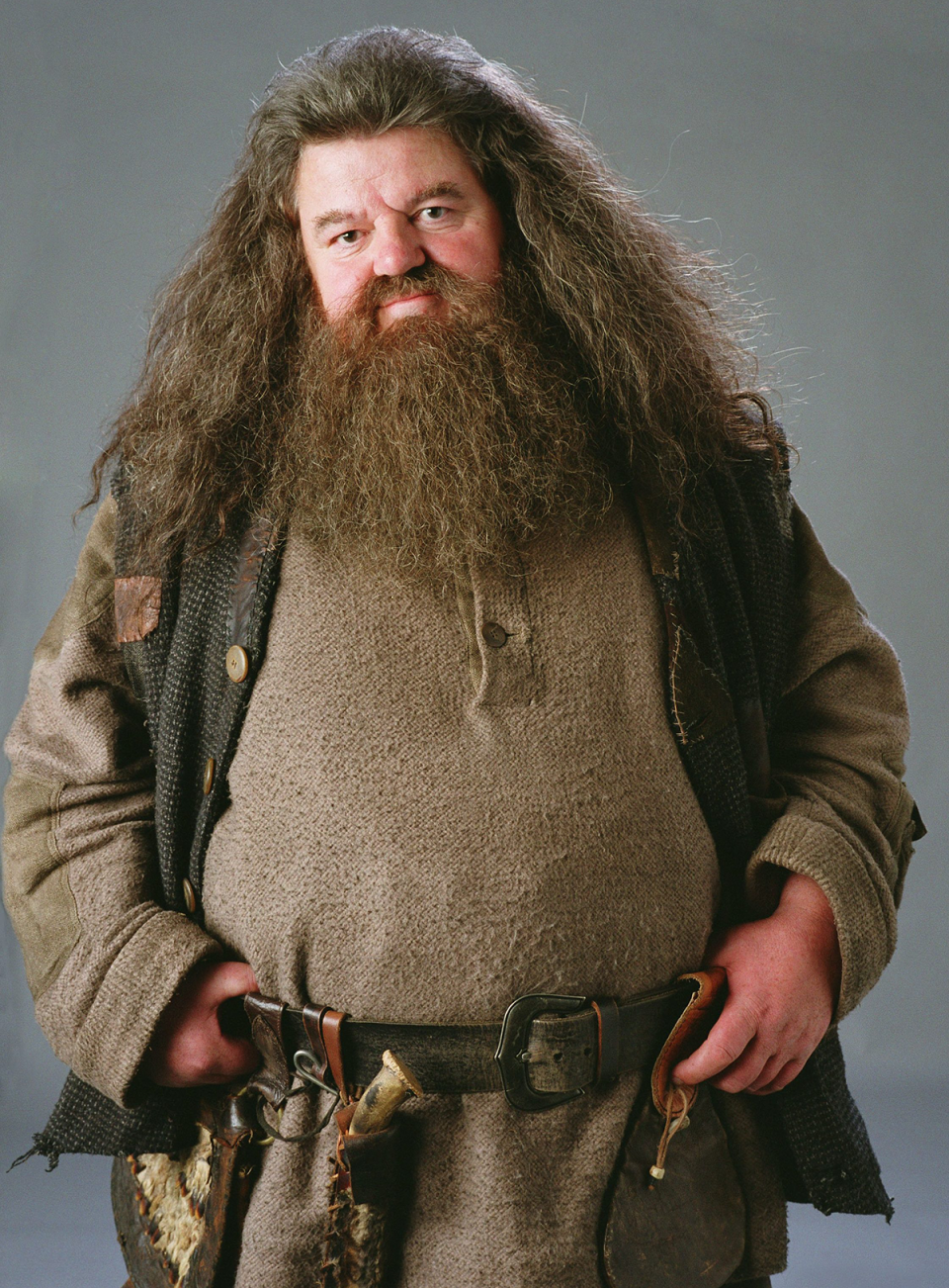 Robbie Coltrane as Hagrid in Harry Potter.