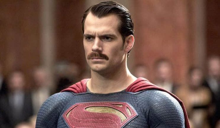 Henry Cavill's moustache is causing problems for Justice League - Credit: Twitter