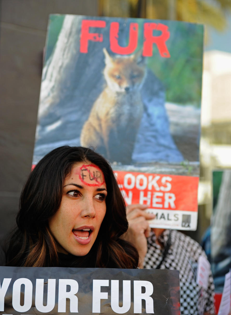 Anti-Fur Activists Urge Shoppers Not To Buy Fur In Beverly Hills