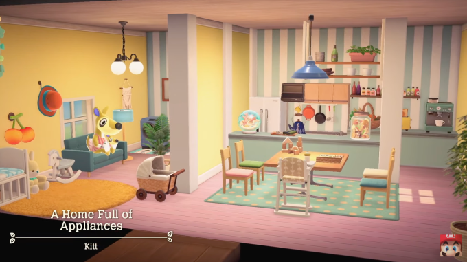 a designed home in animal crossing DLC