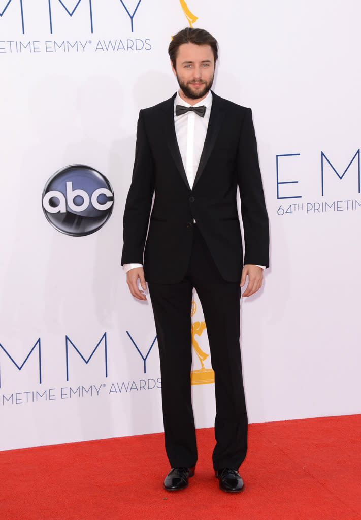 Vincent Kartheiser arrives at the 64th Primetime Emmy Awards at the Nokia Theatre in Los Angeles on September 23, 2012.