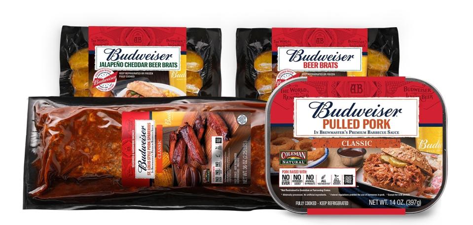 New Budweiser line of beer-infused pork products