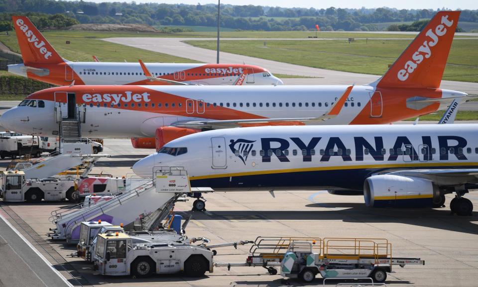 <span>EasyJet and Ryanair are among the airlines to have reported incidents of GPS interference, according to a report.</span><span>Photograph: Neil Hall/EPA</span>