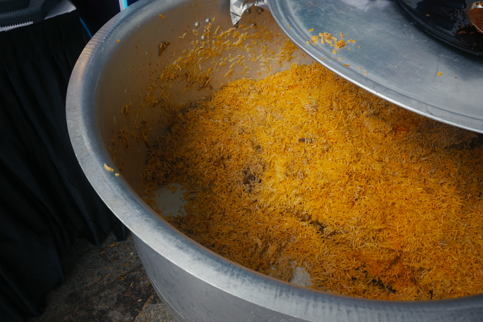 Our WoodLoft's director and events planner Muhammad Fazil is serving briyani at his stall which he says is popular with 