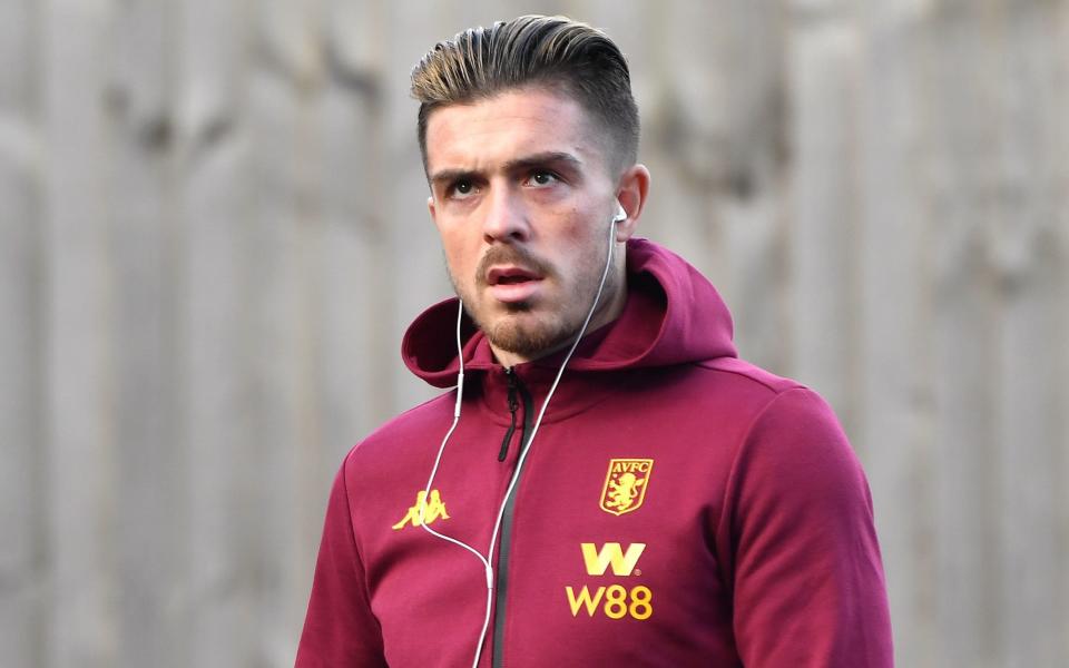 Jack Grealish arriving at Aston Villa's training ground  - PA