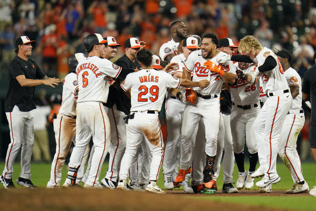 This is a 2023 photo of left fielder Kyle Stowers of the Orioles baseball  team. This image reflects the Orioles active roster as of Thursday, Feb.  23, 2023, in Sarasota, Fla., when