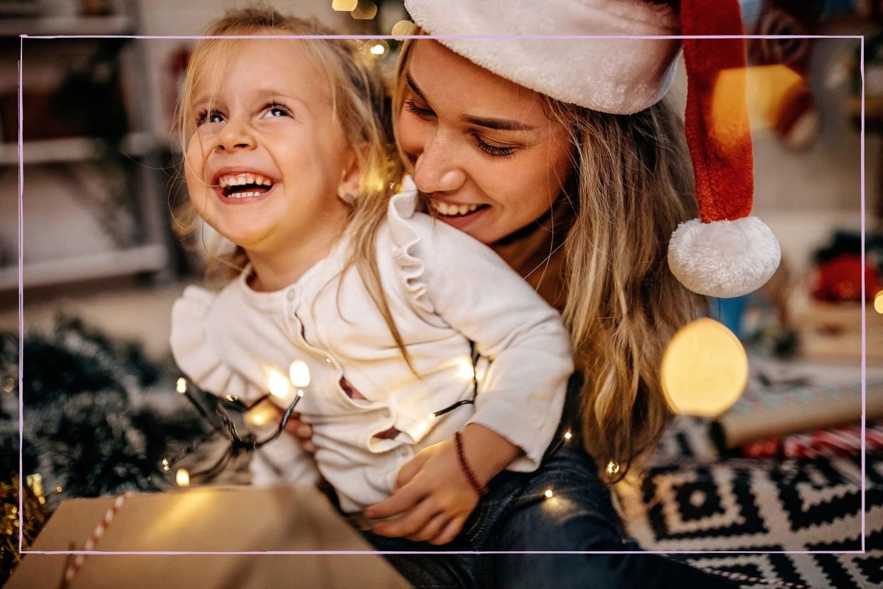  Mum with daughter at Christmas. 