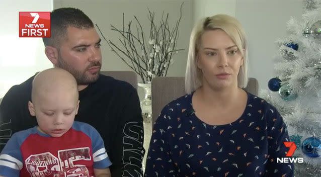 His mother Victoria revealed news of his condition was a shock. Source: 7 News