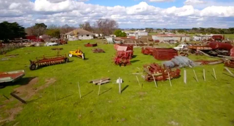 Edward, Garry and Keith Troutbeck's 25-hectare dairy farm in Mickleham in Melbourne's outer north is on the market for $50 million with developers eyeing it off. Source: 7 News