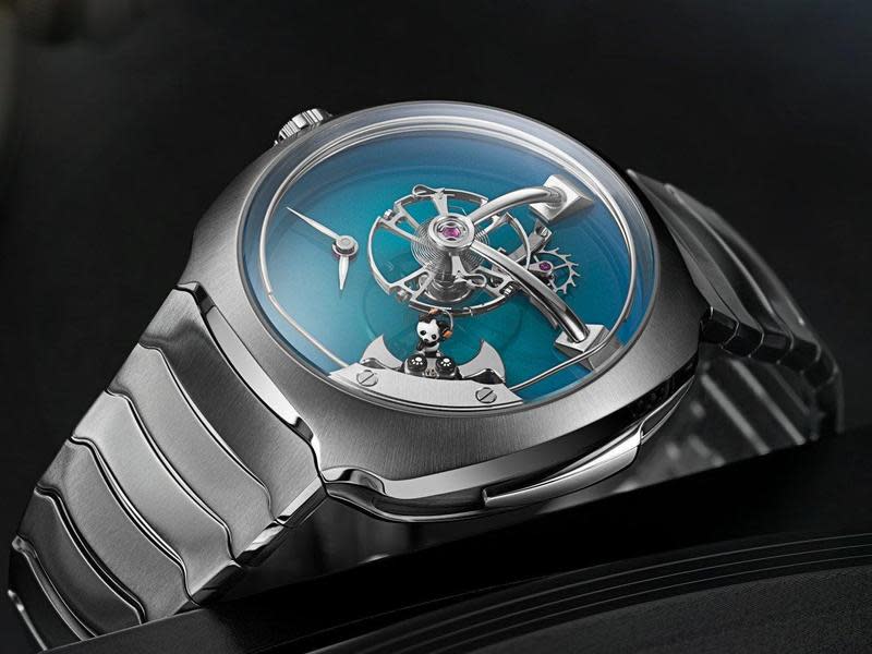 獨立製錶品牌H. Moser & Cie 與MB&F，跨界合作，為Only Watch慈善拍賣製作了這款獨一無二的Streamliner Pandamium三問報時錶款。此錶結合兩個品牌的招牌元素，尤其三問報時機制被改造成DJ檯，還有一尊「DJ貓熊」微型雕塑在混音打碟，超級可愛。