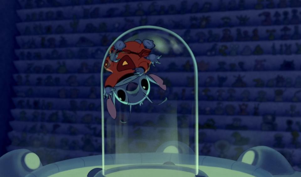 Stitch in a glass dome