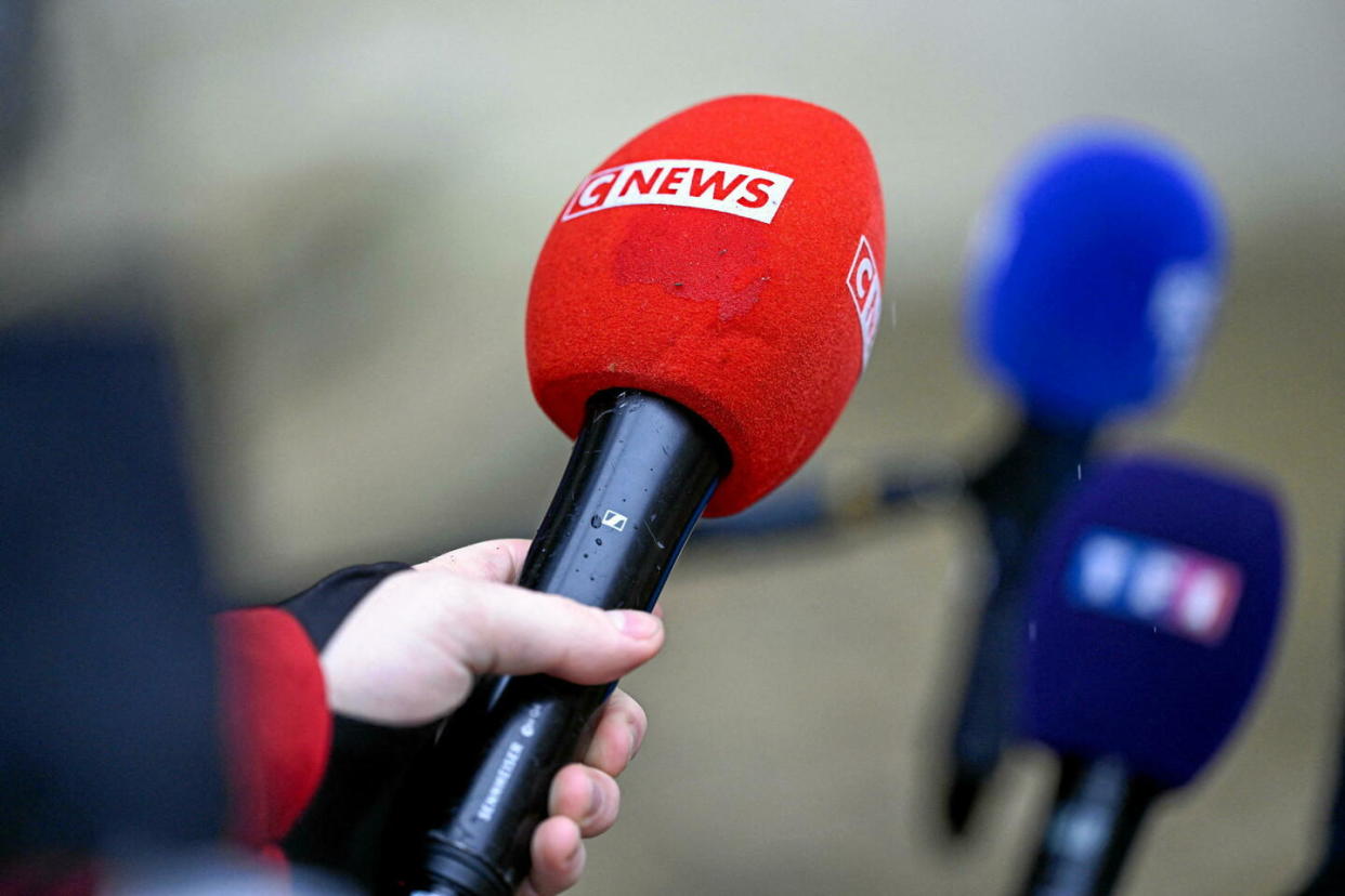 En mai 2024, CNews a surpassé BFMTV avec 2,8 % de part d’audience. Une première sur un mois complet.  - Credit:www.alamy.com / Alamy Stock Photo / Abaca