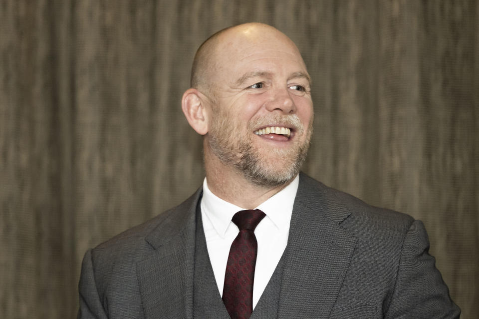 CHELTENHAM, ENGLAND - JANUARY 29: Mike Tindall smiles during a Rugby for Heroes 10th anniversary dinner at the DoubleTree by Hilton on January 29, 2022 in Cheltenham, England. (Photo by Matthew Horwood/Getty Images)