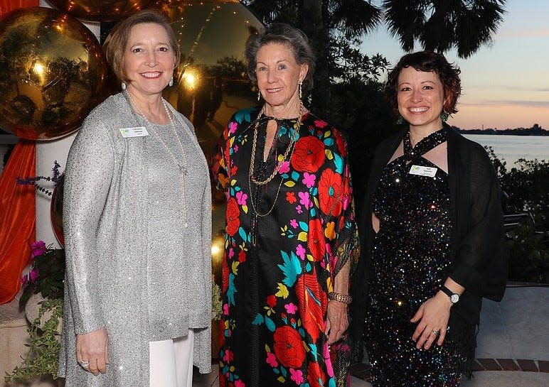 The Conservation Foundation raised more than $350,000 during a February fundraising event at Bay Preserve. From left, Christine Johnson, president of the Conservation Foundation; Cornelia Matson, honorary fundraiser chair and lead sponsor; and Sam Valentin, Conservation Foundation marketing director.
