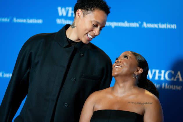 Brittney Griner (left) proposed to her now-wife, Cherelle Griner, in August 2018.